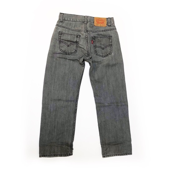 LEVI'S '505 STRAIGHT' CROPPED JEANS - Picture 2 of 6